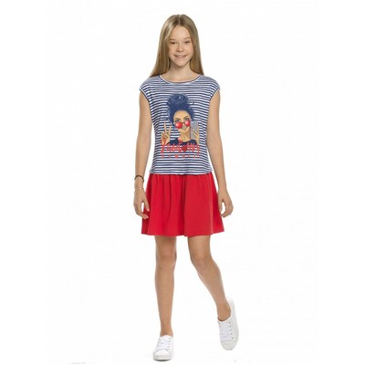 Платье для девочки, рост 152 см, цвет синий