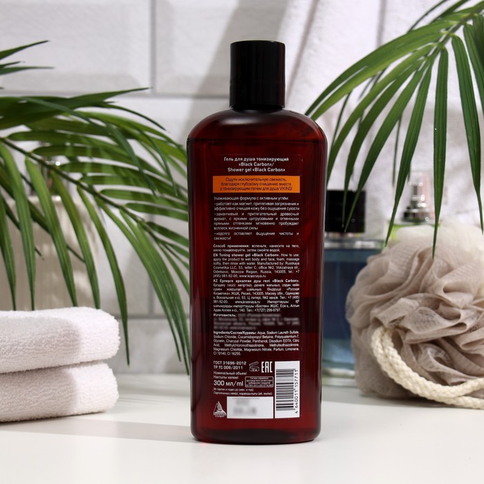 Гель для душа Viking Black Carbon тонизирующий, 300 мл 18336