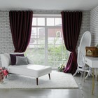 Штора блэкаут портьерная «Этель», 250×265 см, сливовый - Фото 2