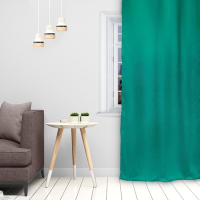 Штора портьерная «Этель» 270×300 см, двусторонний блэкаут, цвет Изумрудный, пл. 240 г/м², 100% п/э