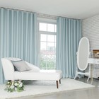 Штора портьерная Этель 270×300 см двусторонний блэкаут, голубая, пл. 240 г/м² 100п/э - Фото 1