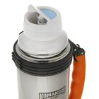 Термос "Командор" с кружкой, 1 л, сохраняет тепло 24 ч, 12х29 см - Фото 3