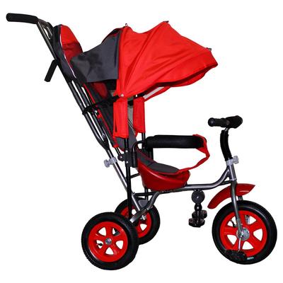 Велосипед трёхколёсный Лучик Малют 1, надувные колёса 10"/8", цвет красный