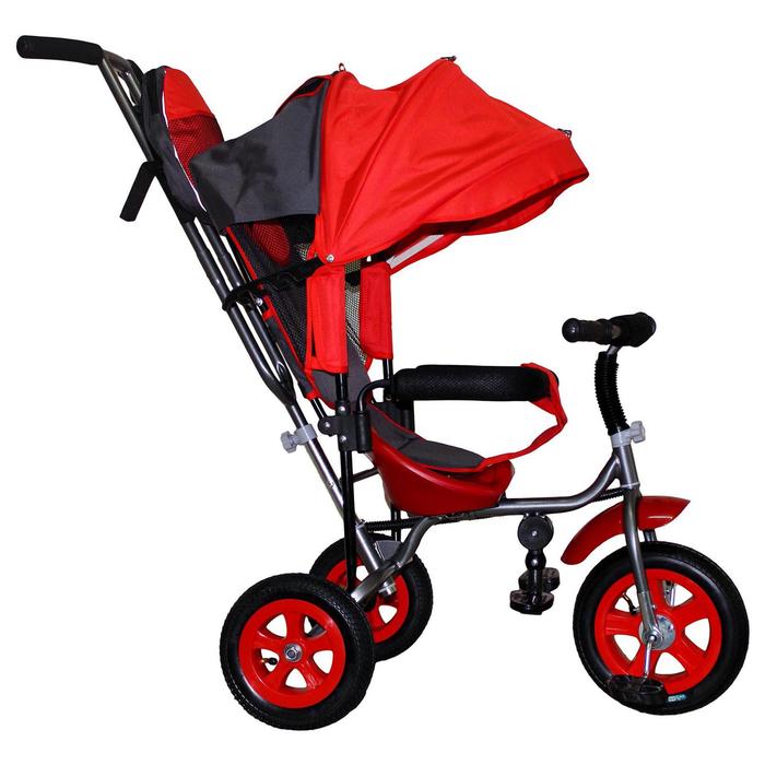Велосипед трёхколёсный Лучик Малют 1, надувные колёса 10"/8", цвет красный - Фото 1