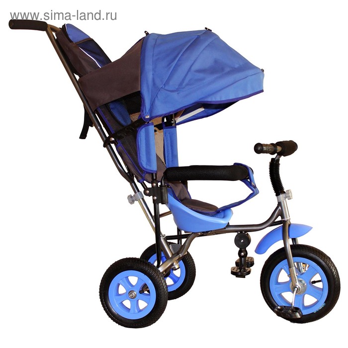Велосипед трёхколёсный Лучик Малют 1, надувные колёса 10"/8", цвет синий - Фото 1
