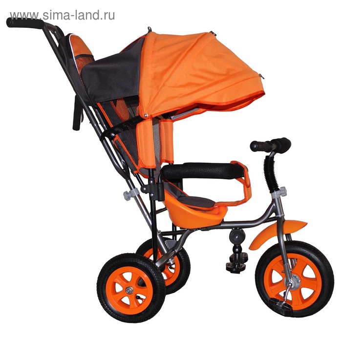 Велосипед трёхколёсный Лучик Малют 1, надувные колёса 10"/8", цвет оранжевый - Фото 1