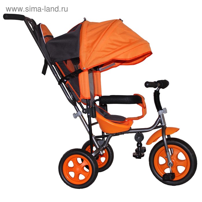 Велосипед трехколесный Лучик Малют 2, колеса EVA  10"/8", цвет оранжевый - Фото 1