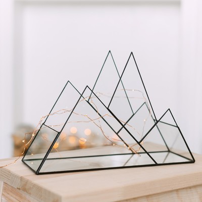 Флорариум «Горы», стекло, швы чёрные