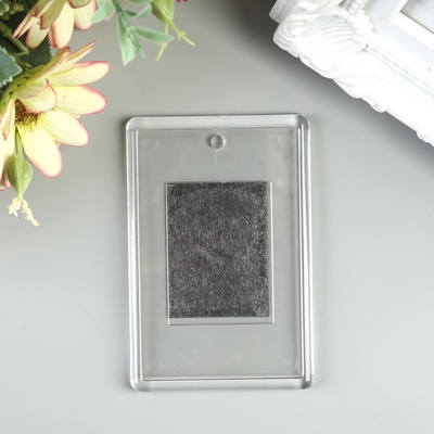 Заготовка акрилового магнита, 5×7.5 см, прозрачный, (набор 2 детали+пакет)