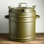 Термос армейский, 25 л, металл, колба из нержавеющей стали, зелёный - Фото 1