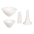 Клумба пластиковая, 2 яруса, d=25–55 см, высота бортика 87 см, на высокой ножке, белая - Фото 3