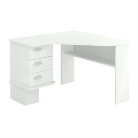 Угловой стол, левый угол, 1150 × 1100 × 780 мм, цвет белый жемчуг