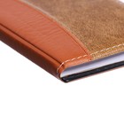 Записная книжка А6, 72 листа, обложка ПВХ, коричневая - Фото 4