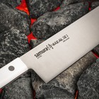 Нож кухонный Samura HARAKIRI, шеф, лезвие 24 см, белая рукоять - фото 4519896