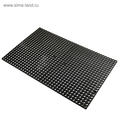Коврик ячеистый грязесборный, 100×150×1.6 см, чёрный
