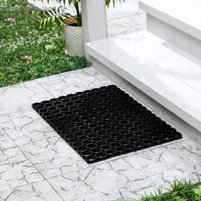 Коврик ячеистый грязесборный, 100×150×1.6 см, чёрный