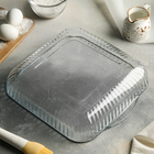 Форма для запекания Paşabahçe Borcam, 3.2 л, 28×28×6 см, с ручками, жаропрочное стекло - Фото 3