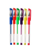 Набор гелевых ручек Calligrata, 6 цветов, флуоресцентные, узел 0.7 мм, резиновый упор - Фото 3