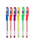 Набор гелевых ручек Calligrata, 6 цветов, флуоресцентные, узел 0.7 мм, резиновый упор - Фото 10