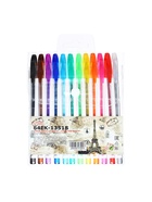 Набор гелевых ручек, 12 цветов, металлик, узел 0.7 мм, в блистере на кнопке - Фото 7