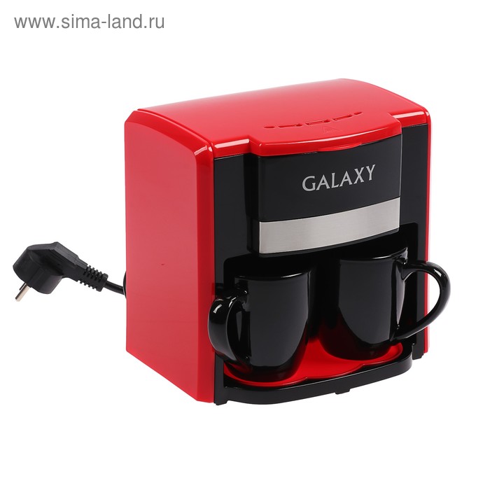 Кофеварка Galaxy GL 0708, капельная, 750 Вт, 0.3 л, красная - Фото 1