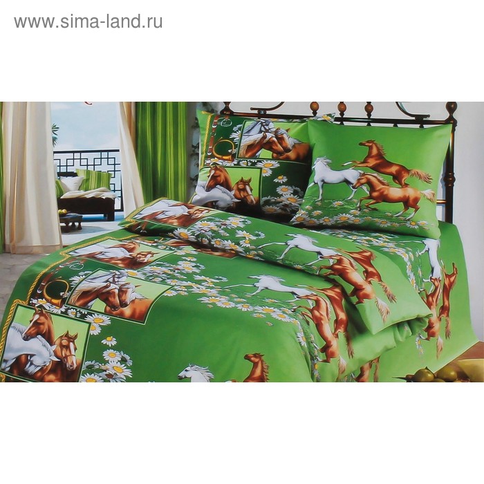 Постельное бельё 1,5 сп., Миланика Грация 143*215 см, 145*214 см, 70*70 см 2 шт. - Фото 1