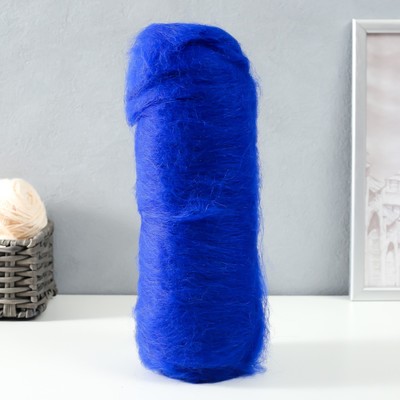 Шерсть для валяния "Кардочес" 100% полутонкая шерсть 100гр (019 василек)