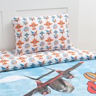 Постельное бельё 1,5 сп «Самолеты» 143х215 см, 150х214 см, 50х70 см -1 шт, 100% хлопок, поплин 125 г/м2 - Фото 2