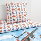 Постельное бельё 1,5 сп «Самолеты» 143х215 см, 150х214 см, 70х70 см -1 шт, 100% хлопок, поплин 125 г/м2 - Фото 2