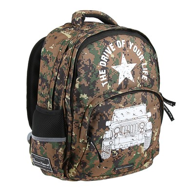 Рюкзак школьный Bruno Visconti, 40 х 30 х 16 см, эргономичная спинка, «Внедорожник», камуфляж