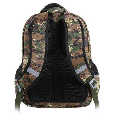 Рюкзак школьный Bruno Visconti, 40 х 30 х 16 см, эргономичная спинка, «Внедорожник», камуфляж