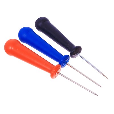 Шило канцелярское, малое, d=2 мм, цветная удобная ручка, МИКС