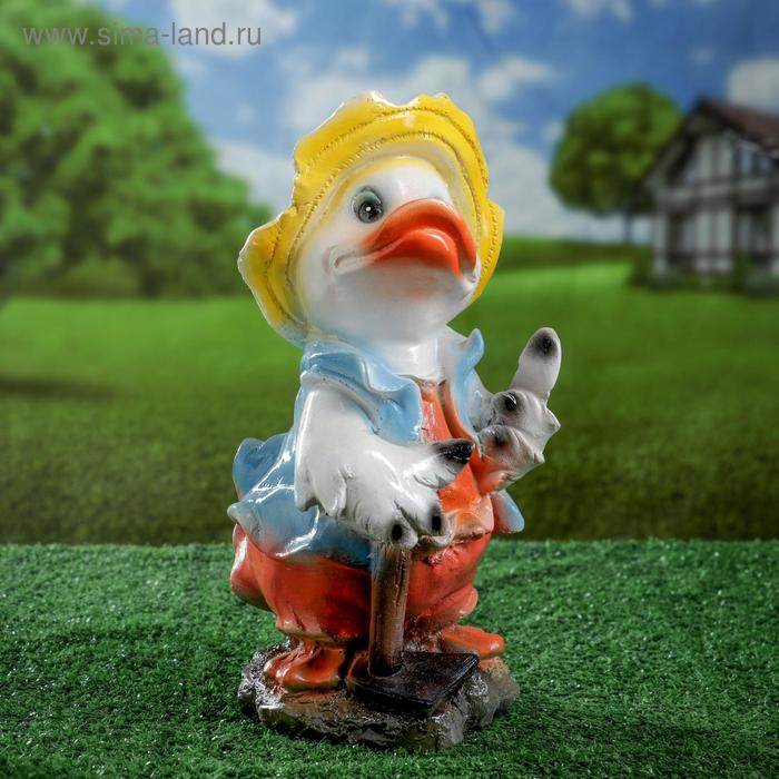 Садовая фигура "Утка с киркой" 30см - Фото 1