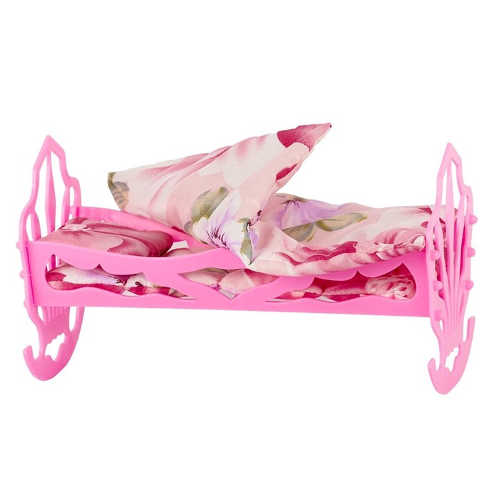 Кроватка кукольная, с комплектом белья: матрас, подушка, одеяло - Фото 1