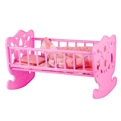 Кровать кукольная, с комплектом белья: матрас, подушка, одеяло (48×30 см)