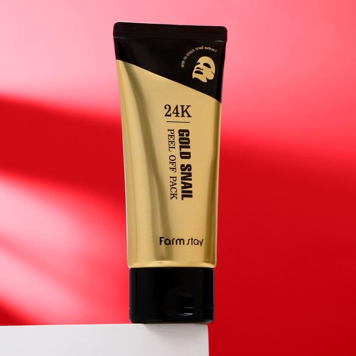 Маска-плёнка для лица FarmStay, с золотом и муцином улитки, 100 мл 18354