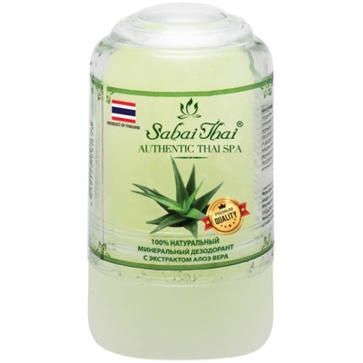 Минеральный дезодорант Sabai Thai с алоэ, 70 г