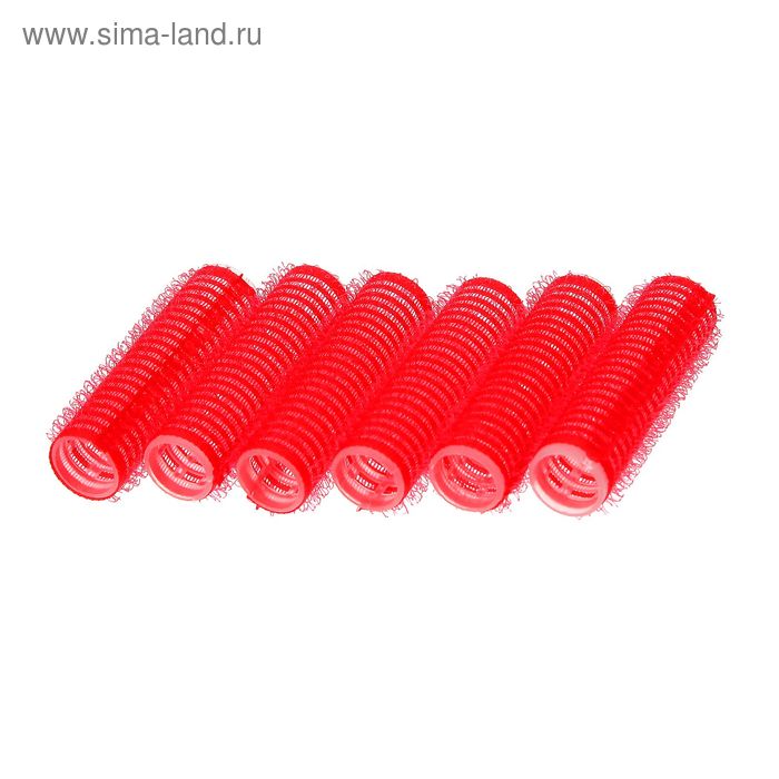Бигуди "Липучка" d=1,5см, 6,2см, 6шт, цвет МИКС - Фото 1