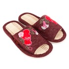 Тапочки домашние женские арт. W-73148, цвет бордовый, размер 36 - Фото 1