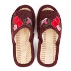 Тапочки домашние женские арт. W-73148, цвет бордовый, размер 36 - Фото 2