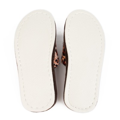 Тапочки домашние женские арт. W-74231, цвет коричневый, размер 38