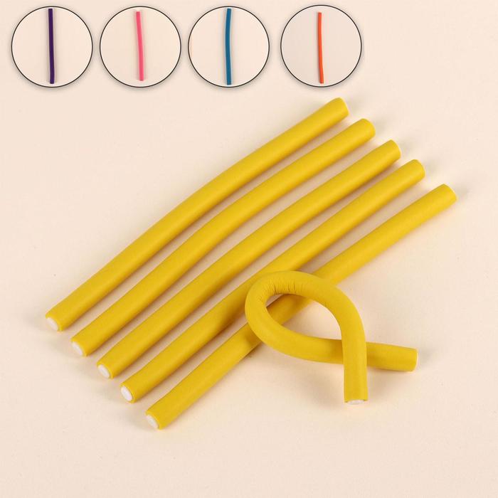 Бигуди «Бумеранг», d = 0,8 см, 18 см, 6 шт, цвет МИКС - Фото 1