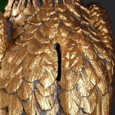 Копилка для денег «Орел на камне большой», гипс под бронзу, 20×21×55 см
