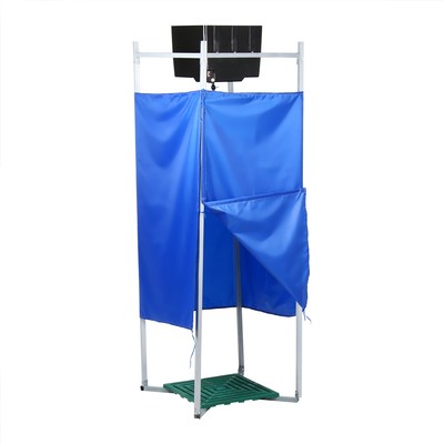 Душ дачный, 80×80×250 см, тент, бак пластиковый, 55 л, с ЭВН