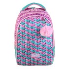 Рюкзак молодежный Hatber Street 42x30х20 см, эргономичная спинка, Marshmallow, розовый/бирюзовый - Фото 1