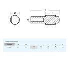 Анод Tecnoseal для Yamaha F9.9AMH, F15AMH, алюминий, 66M-11325-00 - Фото 3