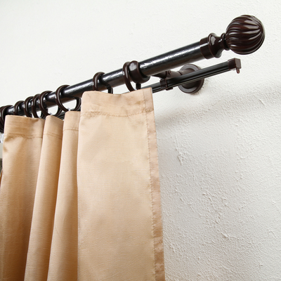 Карниз двухрядный «ЭРА-28» с U-шиной, 160 см, d=28 мм, цвет венге танзанийский