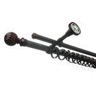 Карниз двухрядный 180 см, d=28 мм "Эра-28" с U-шиной, цвет венге танзанийский - Фото 3