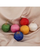 Ёлочные игрушки «Золотая нить», шары новогодние, d=5 см, набор 6 шт., МИКС - Фото 4