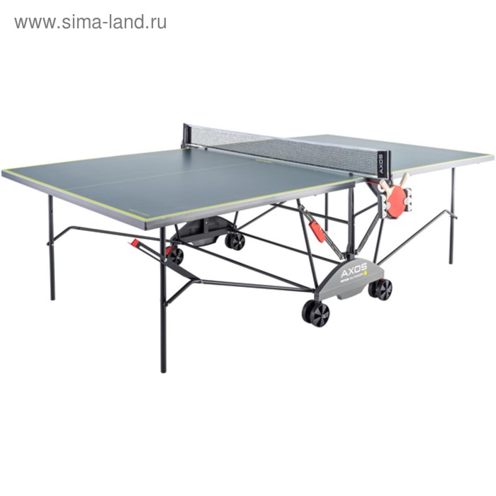 Теннисный стол всепогодный с сеткой AXOS OUTDOOR 3, цвет серый - Фото 1